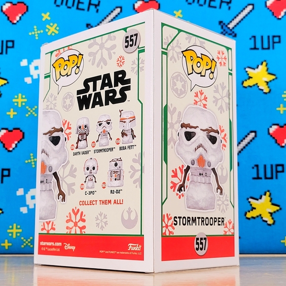 Funko PoP Star Wars Stormtrooper #557 Christmas Collectible Vinyl + Protector - Picture 3 of 9
